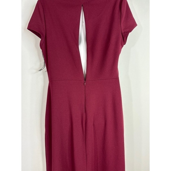 Betsy & Adams Asymmetrical Neckline Evening Gown Red Size 10 NWT - Picture 13 of 16